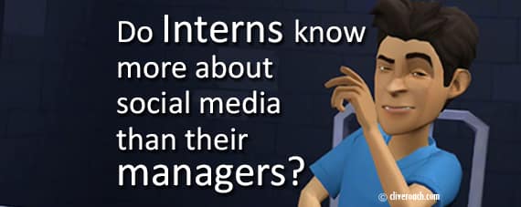 Do interns sometimes know more about social media marketing than senior managers