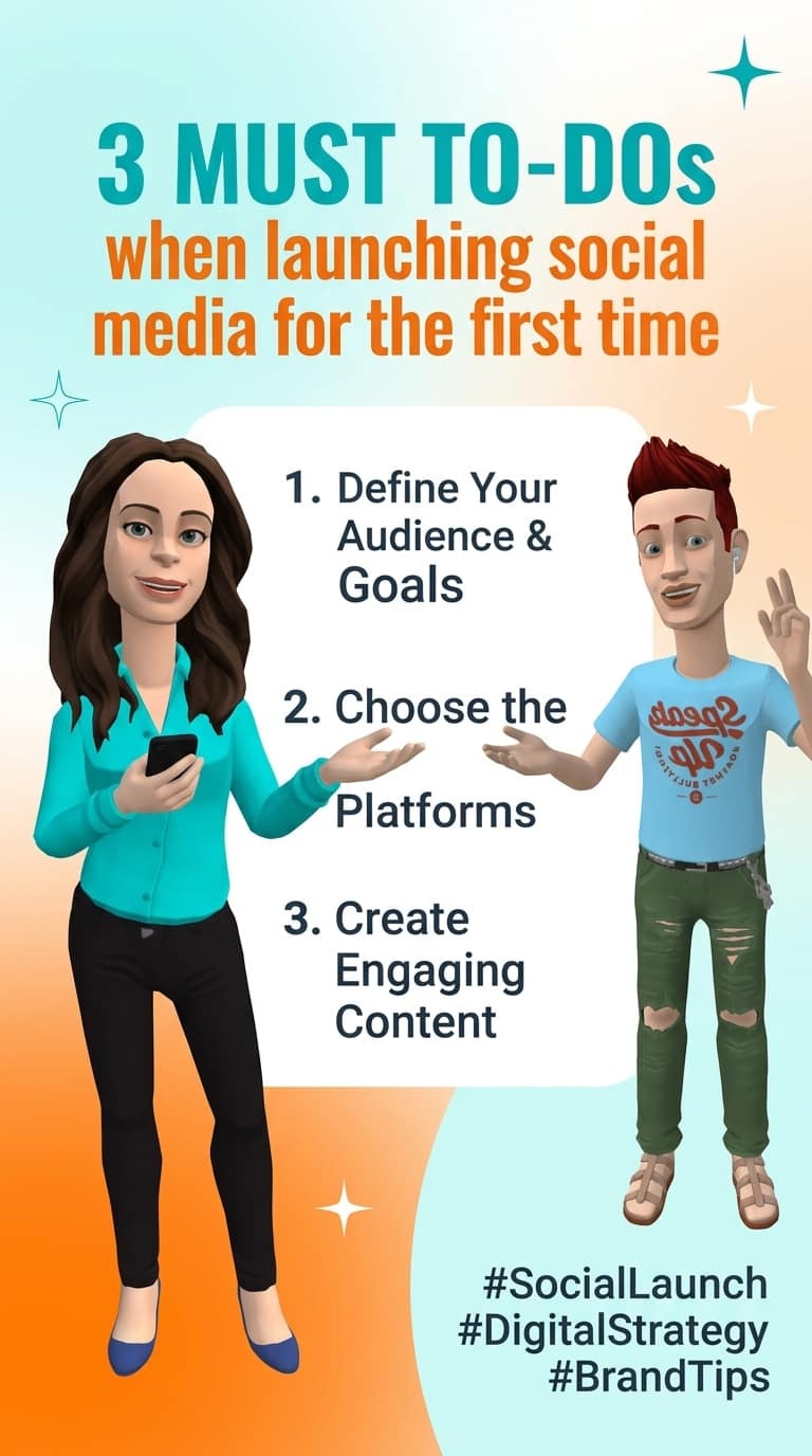 3 MUST TO-DOs when launching social media for the first time