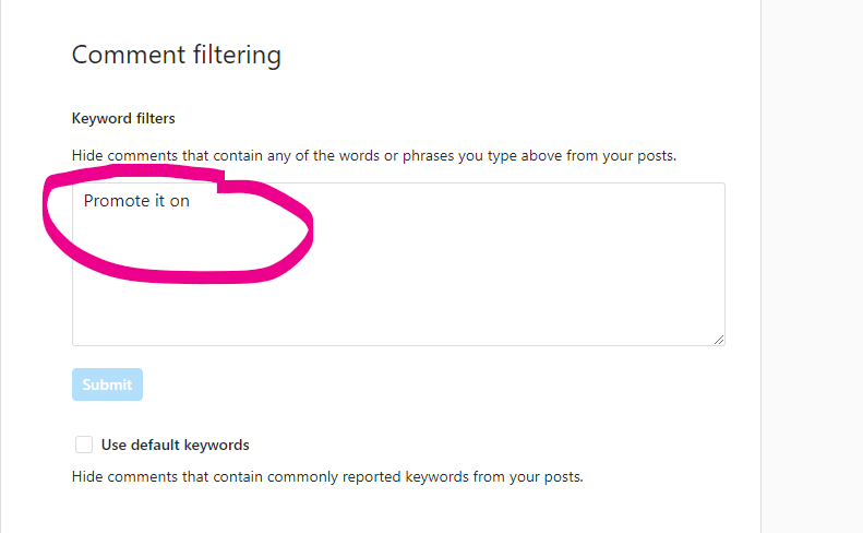 "Promote it on" Instagram Spam